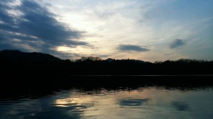 美しい夕方の津久井湖！